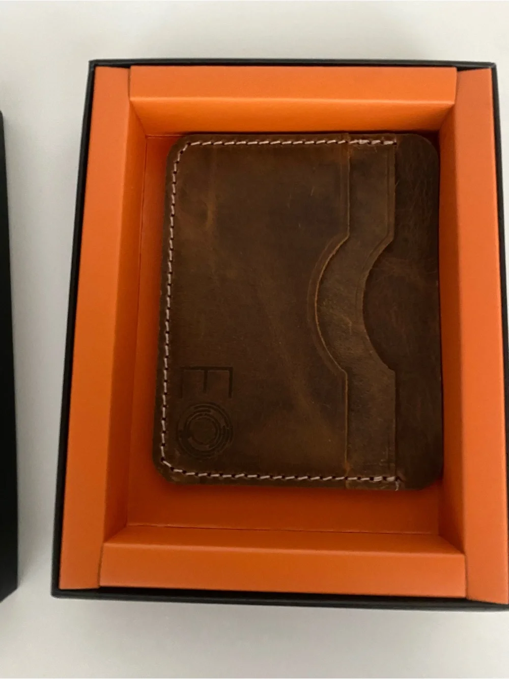 Minimalist Brown Leather Card Wallet - Men Accessories
